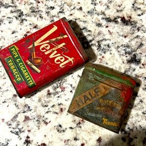 Vintage Tobacco Metal Tins 1930s Set